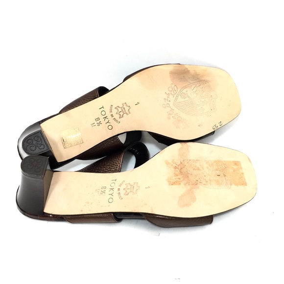 Brighton Tokyo Bronze Leather & Brown Patent Heels - Picture 8 of 8